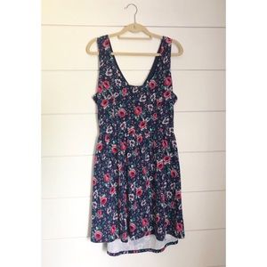NWT Lauren Conrad Navy Floral Dress
